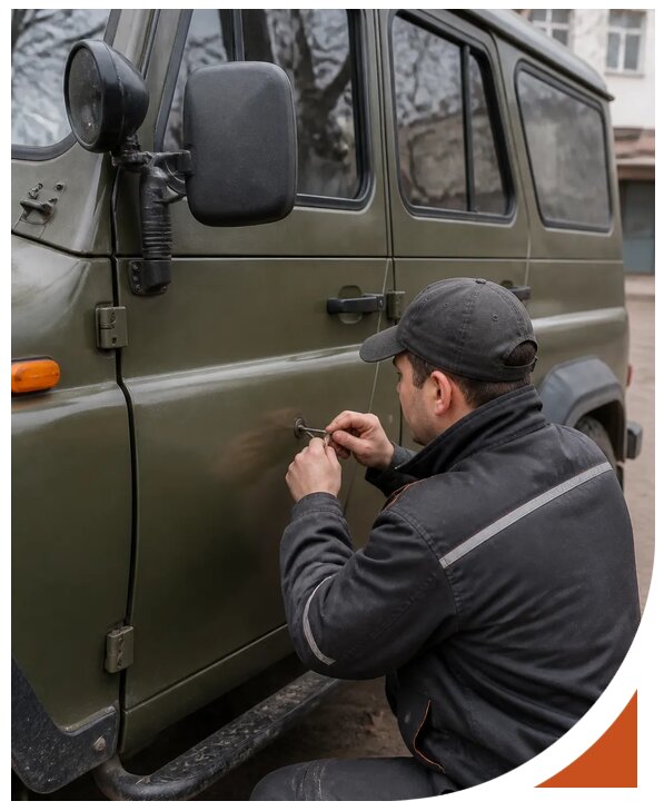 Профессиональное вскрытие автомобиля УАЗ без повреждений в Наро-Фоминске